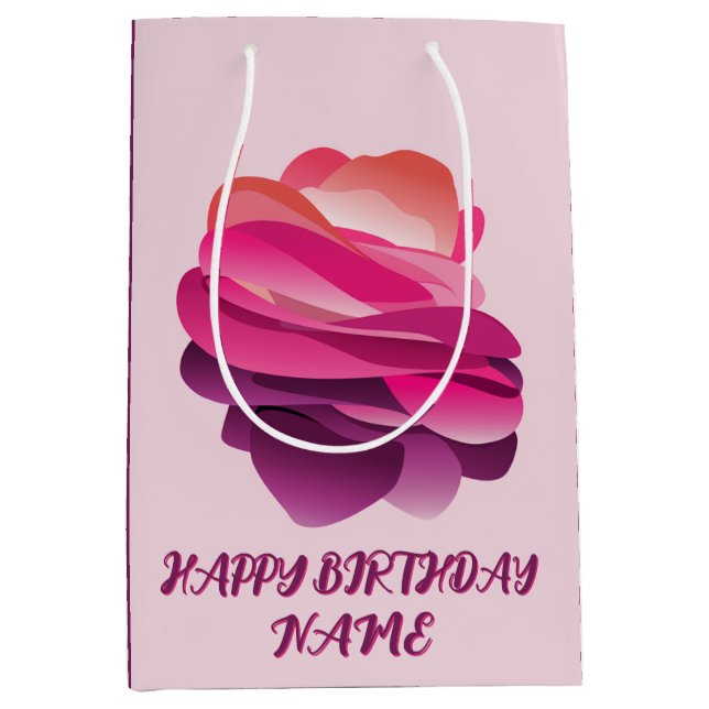 Sacola Para Presentes Média Bolsa de presente personalizada de aniversário fel (Frente)