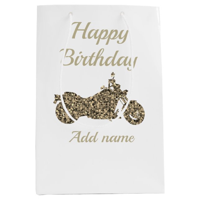 Sacola Para Presentes Média Bolsa de presente personalizada de motocicleta/mot (Frente)
