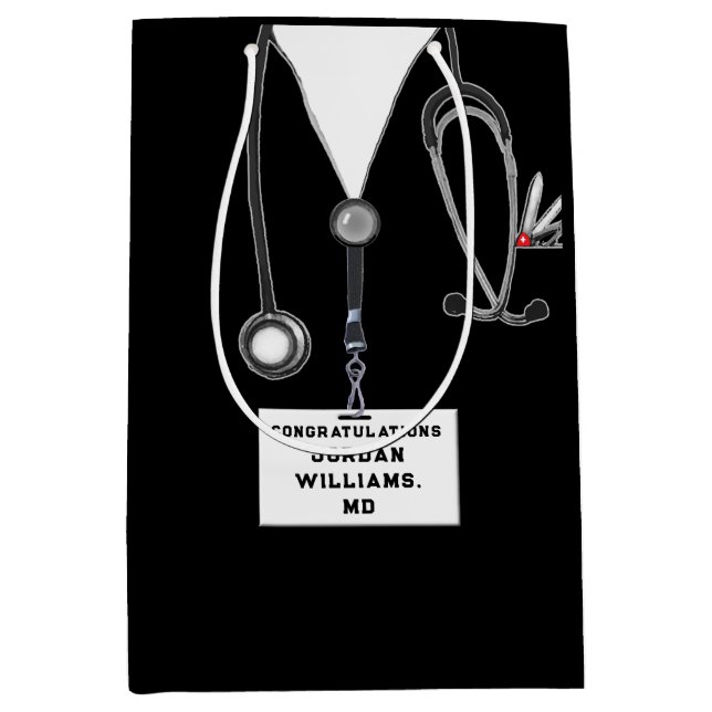 Sacola Para Presentes Média Bolsa Média de Presente para Licenciatura em Facul (Frente)