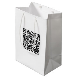 Sacola Para Presentes Média Bolsa Personalizada Média com Código QR para Promo