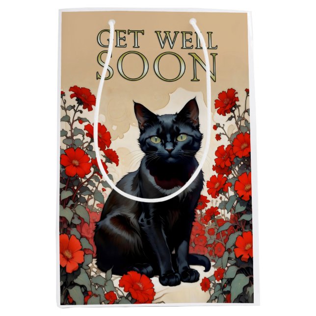 Sacola Para Presentes Média bom gato em breve (Frente)