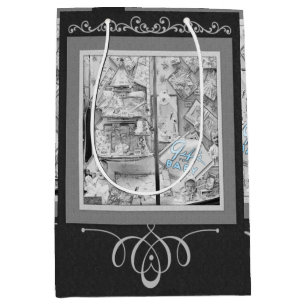 Sacola Para Presentes Média Bonecas da loja de bebês da Vintage 1930