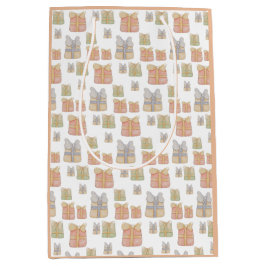 Sacola Para Presentes Média Bonito Blush Natal Oferece Arte Feita À Mão