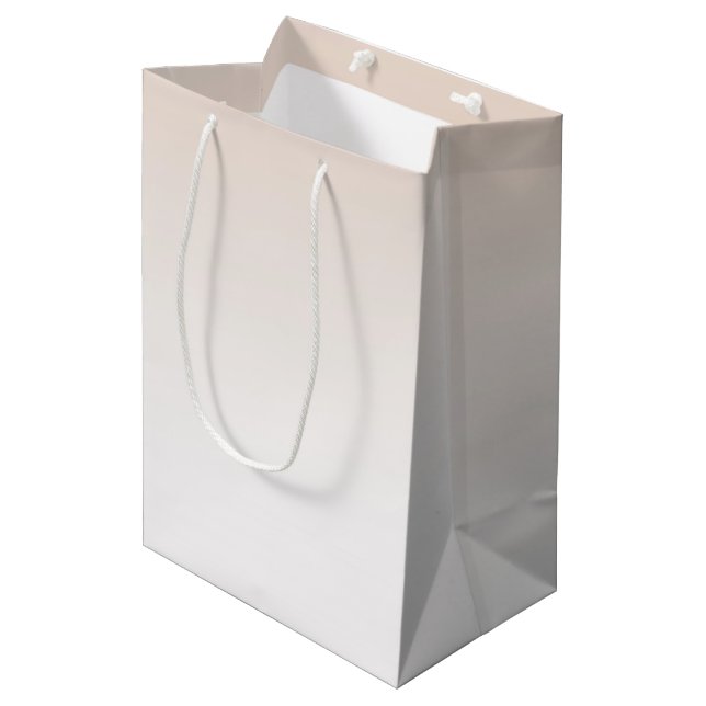 Sacola Para Presentes Média Bonito como Casamento de Pêssego (Frente inclinada)