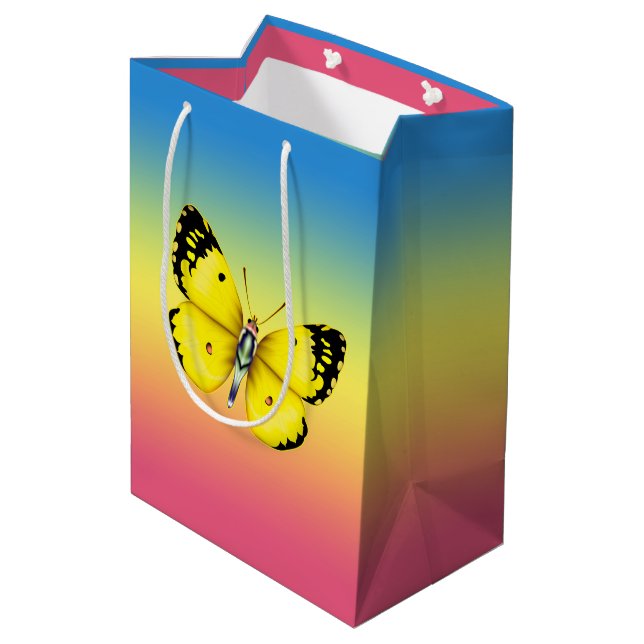 Sacola Para Presentes Média Borboleta (Verso inclinado)