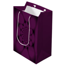 Sacola Para Presentes Média Borboleta Pétala Preto Roxo