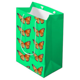 Sacola Para Presentes Média Borboleta verde lima