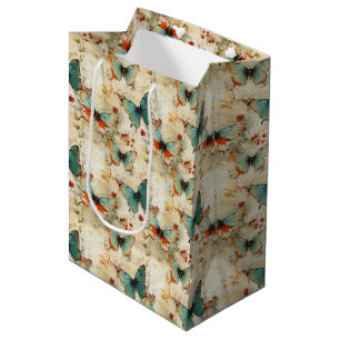 Sacola Para Presentes Média Borboletas e flores coloridas (3)
