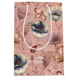 Sacola Para Presentes Média Borboletas e libélulas em papagaios