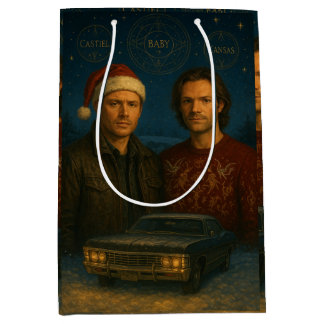 Sacola Para Presentes Média “Borsa regalo natalizia Supernatural – Dean & Sam 