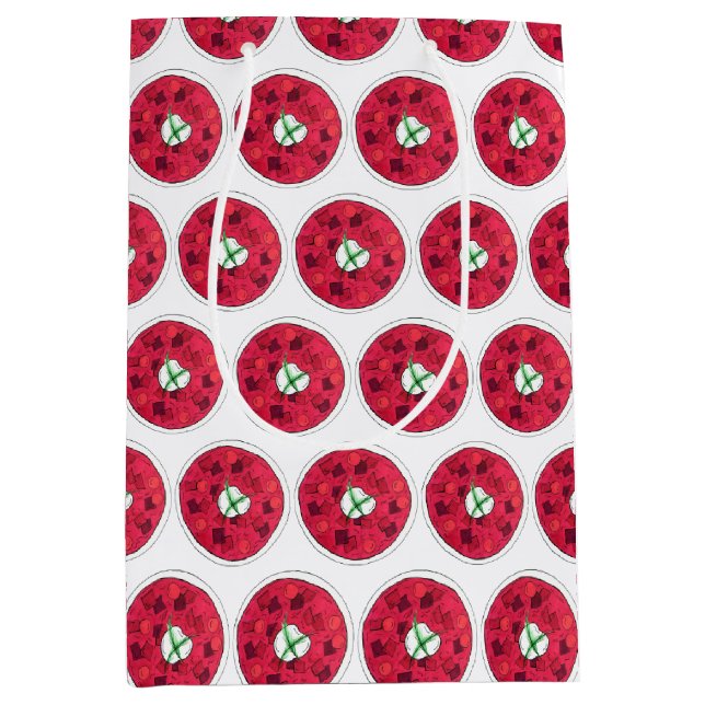 Sacola Para Presentes Média Borscht Leste Europeu Beet Beet Sopa (Frente)