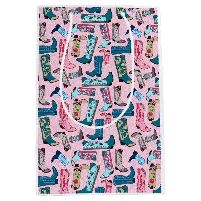 Sacola Para Presentes Média Botas de vaqueira Saco do Presente (Frente)