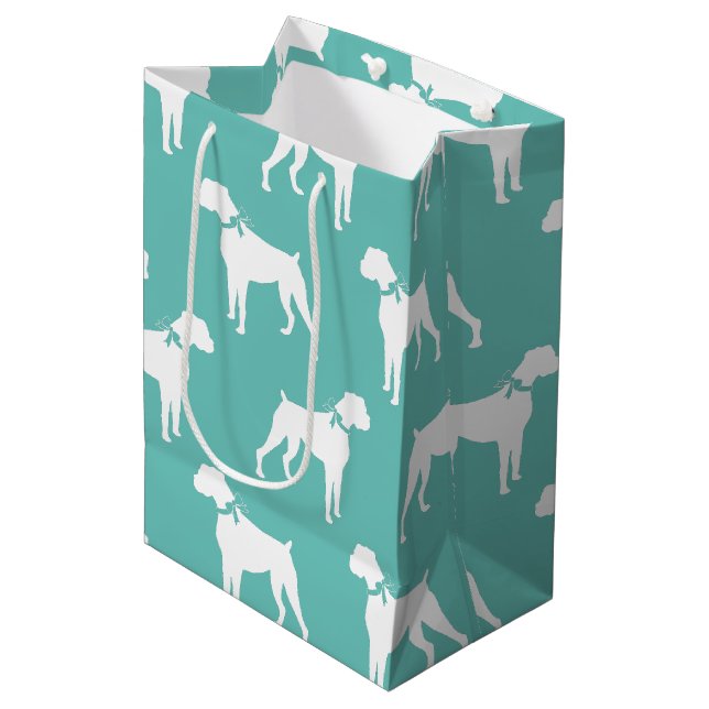 Sacola Para Presentes Média Boxer Dog Puppy (Frente inclinada)