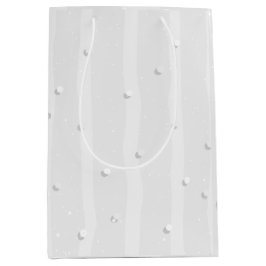 Sacola Para Presentes Média Branco Natural com Padrão