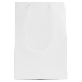 Sacola Para Presentes Média Branco sólido