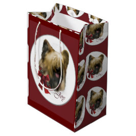 Sacola Para Presentes Média Briard Christmas