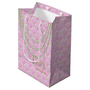 Sacola Para Presentes Média BRIDE Paris Pearls & Glam Pink Party
