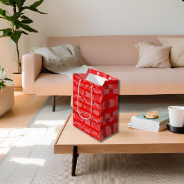 Sacola Para Presentes Média Bright Red Bilingual Inglês Espanhol "Mucho Amor"