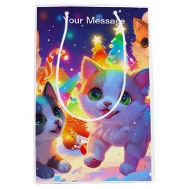 Sacola Para Presentes Média Brilho de Natal Encantado