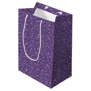 Sacola Para Presentes Média Brilho roxo feminino