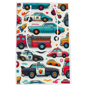 Sacola Para Presentes Média Brinquedos automóveis