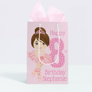 Sacola Para Presentes Média Brunette Birthday Ballerina Média Bag