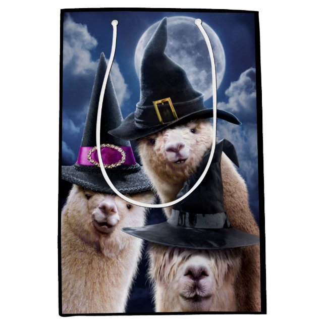 Sacola Para Presentes Média Bruxas do Alpaca (Frente)