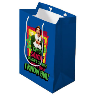 Sacola Para Presentes Média Buddy the Elf   OMG! Santa!