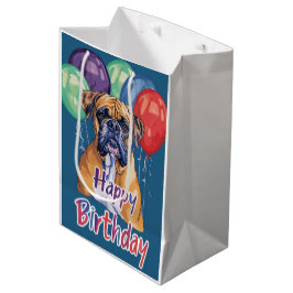 Sacola Para Presentes Média Bullmastiff Birthday