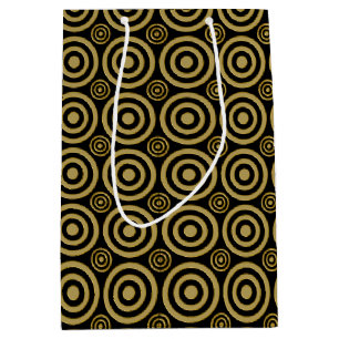 Sacola Para Presentes Média Bullseye-GIFT BAG M-Dourado-Preto