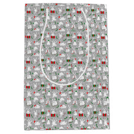 Sacola Para Presentes Média Bunnies de Natal