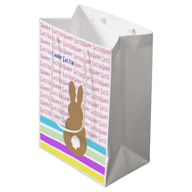 Sacola Para Presentes Média Bunny Silhouette E Felz pascoa (Frente inclinada)