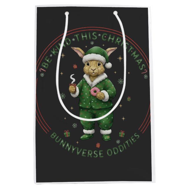 Sacola Para Presentes Média Bunnyverse christmas (Frente)