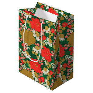 Sacola Para Presentes Média Buquê de Flores