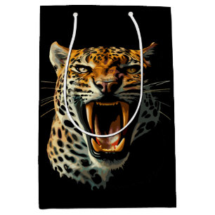 Sacola Para Presentes Média Cabeça de ataque com picos-leopardo