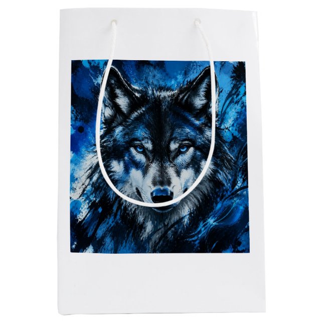 Sacola Para Presentes Média Cabeça de lobo (Frente)