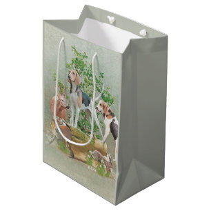 Sacola Para Presentes Média Caça com cães