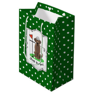 Sacola Para Presentes Média Cachorro Labrador de Chocolate Golf - Cachorro de 