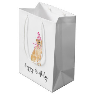 Sacola Para Presentes Média Cachorro ouro Ontem Os Balões De Bolo De Bolo De B