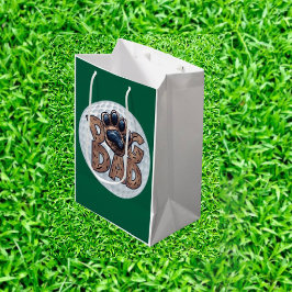 Sacola Para Presentes Média Cachorro Pai Golfe