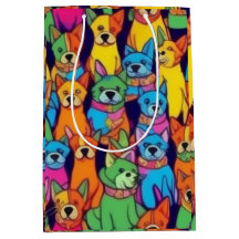 Cães bonitos e coloridos cães felizes