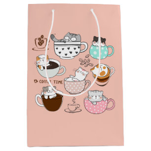 Sacola Para Presentes Média Café Feliz