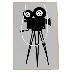 SACOLA PARA PRESENTES MÉDIA CÂMERA CINTA CRIATIVA E DESIGN TRIPOD