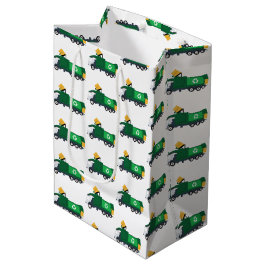 Sacola Para Presentes Média Caminhão de lixo reciclagem