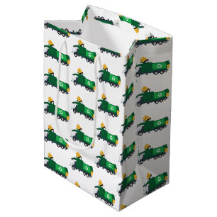 Sacola Para Presentes Média Caminhão de lixo reciclagem