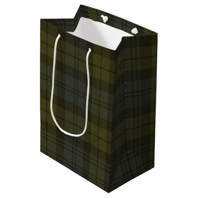 Sacola Para Presentes Média Campbell Tartan (Frente inclinada)