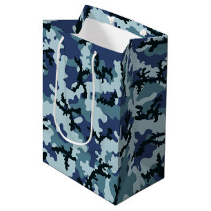 Sacola Para Presentes Média camuflagem do marinho