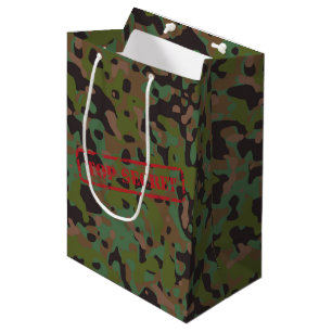 Sacola Para Presentes Média Camuflagem GI Secreta Superior Celebra Festa de an