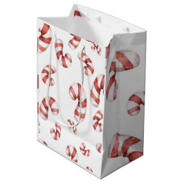 Sacola Para Presentes Média Canais de Aquarelas no Natal