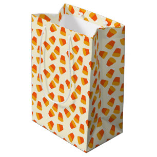 Sacola Para Presentes Média Candy Corn
